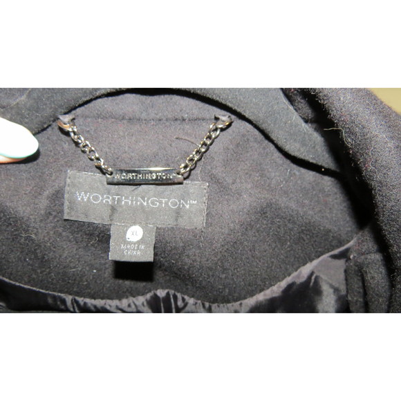 Worthington Wool Mix Trench Coat with Belt XL - Picture 2 of 3